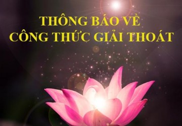 THÔNG BÁO VỀ VIỆC ĐƯA CÔNG THỨC GIẢI THOÁT VÀO GIÁO LÝ ĐẠO PHẬT THIỀN TÔNG